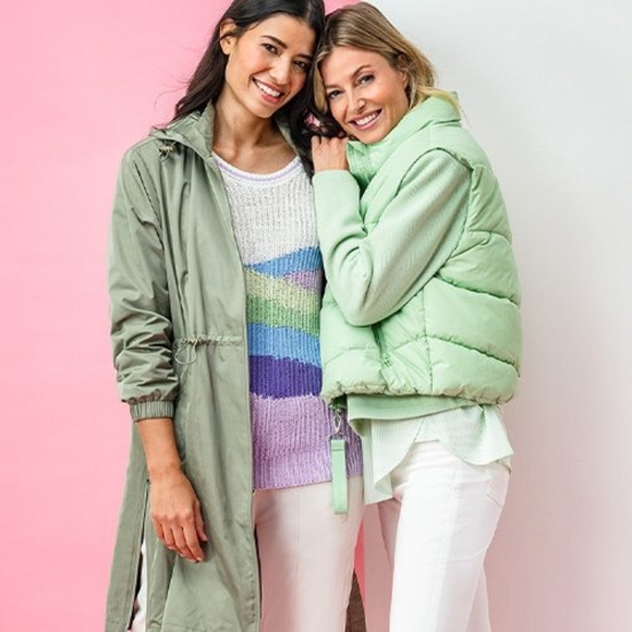 OLSEN Eco-Friendly Light Green Puffer Vest - Picture 2 of 3